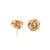 Knot Twist Stud Earrings 14K Yellow Gold Ladies Vintage Estate 0.50"