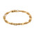 Kria Gioielli Fancy Link Chain Bracelet 18K Italian Two-Tone Gold 7.75" Estate