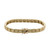 Diamond Square Station Line Bracelet 14K Yellow Gold 0.65 TW Estate 7"