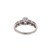 Tanzanite Diamond Cocktail Ring 14K White Gold 0.40 CTW Size 5.5 Estate