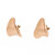 Wide J Hoop Earrings 14K Yellow Gold Omega Backs 0.80" Italy Estate