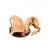 Wide J Hoop Earrings 14K Yellow Gold Omega Backs 0.80" Italy Estate