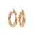 Round Twisted Hoop Earrings 14K Yellow Gold 1.25" Estate