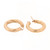 Round Twisted Hoop Earrings 14K Yellow Gold 1.25" Estate