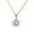 Solitaire Round Halo Diamond Pendant 1.25 CTW 14K Rose Gold Cable Chain 18"