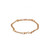 Ram Bar Bracelet 18K Tri-Tone Gold Double Circle Link Chain 5.25" Animal