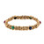 Cabochon Gem Fancy Link Bracelet 18K Yellow Gold Ruby Sapphire Emerald 7.75"