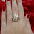 Vintage Freshwater Pearl Diamond Flower Ring 10K Yellow Gold Swirl Size 7.25