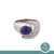 Star Sapphire Diamond Moon Ring 14K White Gold Cabochon Gem Size 8.5 Celestial