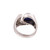 Star Sapphire Diamond Moon Ring 14K White Gold Cabochon Gem Size 8.5 Celestial