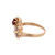 Oval Garnet Diamond Cocktail Swirl Ring 14K Yellow Gold 0.71 CTW Size 10 Estate