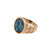 Mosaic Opal Greek Key Signet Ring 14K Yellow Gold Size 4.5 Unisex Estate