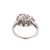 Diamond Floral Cocktail Ring 14K White Gold 0.32 CTW Diamonds Size 4.75 Estate