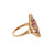 Ruby Tourmaline Diamond Filigree Statement Ring 18K Yellow Gold 0.92 CTW SZ 6.25