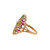 Ruby Tourmaline Diamond Filigree Statement Ring 18K Yellow Gold 0.92 CTW SZ 6.25