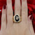Men's Black Onyx Diamond Signet Ring 14K Yellow Gold Size 9.25 Estate