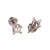 Princess Cut Diamond Stud Earrings 18K White Gold GSI Cert 0.98 TW Screw Backs