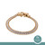 Fancy Link Chain Bracelet 14K Two-Tone Gold 6 mm Wide Fancy Snap Clasp 7" Estate
