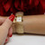 Baume & Mercier Ladies Diamond Watch Mesh Bracelet 14K Yellow Gold 0.50 TW 7"