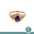 Solitaire Amethyst Diamond Cocktail Ring 14K Yellow Gold 1.00 TW SZ 6.75