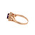Solitaire Amethyst Diamond Cocktail Ring 14K Yellow Gold 1.00 TW SZ 6.75
