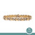 Hugs & Kisses XO Heart Chain Link Bracelet 14K Two-Tone Gold 7" Ladies Estate