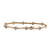 Diamond Station Ball Link Chain Bracelet 14K Two-Tone Gold 0.80 CTW 7.25" Estate
