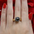 Solitaire Round Hematite Cocktail Ring 14K Yellow Gold 9.95 mm Size 8.75 Estate