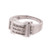 Baguette Cut Diamond Band Ring 14K White Gold 0.75 CTW Size 10.5 Estate