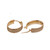 Vintage Oval Hoop Earrings 14K Two-Tone Gold Filigree Overlay 6 mm 1" Estate