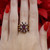 Ruby Diamond Floral Ring Jacket 14K Yellow Gold 2.78TW Size 8.25
