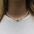 Vintage Pearl Choker Necklace 14K White Gold Diamond Floral Clasp 0.04 CTW 15.5"