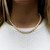 Vintage Pearl Choker Necklace 14K White Gold Diamond Floral Clasp 0.04 CTW 15.5"