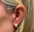 X Huggie Hoop Earrings 14K Polished Yellow Gold 0.40"