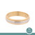 18K Yellow Gold Platinum Overlay Band Ring Wedding Anniversary Size 9.5
