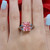 Emerald Cut Pink Gemstone Blue Topaz Accent Ring 14K Yellow Gold Size 8