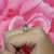 Platinum Synthetic Pink Sapphire Diamond Accent Bow Ring 0.91 CTW Round Gem 6.75