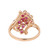 Vintage Ruby Cascade Ring 10K Yellow Gold 0.91 TW Size 7