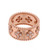 VAN CLEEF & ARPELS Perlée Clovers Diamond Band Ring 18K Rose Gold 0.71 TW SZ 58