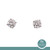 NEW 1.51 TW GIA Round Diamond Stud Earrings 18K White Gold 4-Prong Basket Set