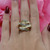 Geometric Diamond Ring 14K Gold 0.35 CTW Size 5.5 Contemporary