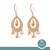 Vintage Freshwater Pearl Dangle Earrings 14K Yellow Gold 2"