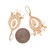 Vintage Freshwater Pearl Dangle Earrings 14K Yellow Gold 2"