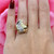 0.55 TW Cluster Diamond Wave Ring 14K Gold Size 3.5