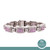 Judith Ripka Pink Sapphire & Diamond Bracelet 18K White Gold 7.20 TW 6.75"