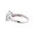 Aquamarine Diamond Cocktail Ring 14K White Gold 2.60 CTW Size 7.25