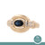 Sapphire Diamond Cocktail Ring 14K Yellow Gold 0.43 CTW Size 5.5