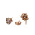 Cluster Chocolate Diamond Floral Stud Earrings 10K Yellow Gold 0.40 TW