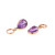 Teardrop Amethyst Hoop Earring Attachments 14K Yellow Gold 2.30 CTW 0.70"