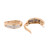 Diamond Greek Key Huggie Hoop Earrings 14K Yellow Gold 1.80 TW Princess Cut